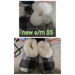 Cozy Kids Plaid Slippers with Faux Fur Lining